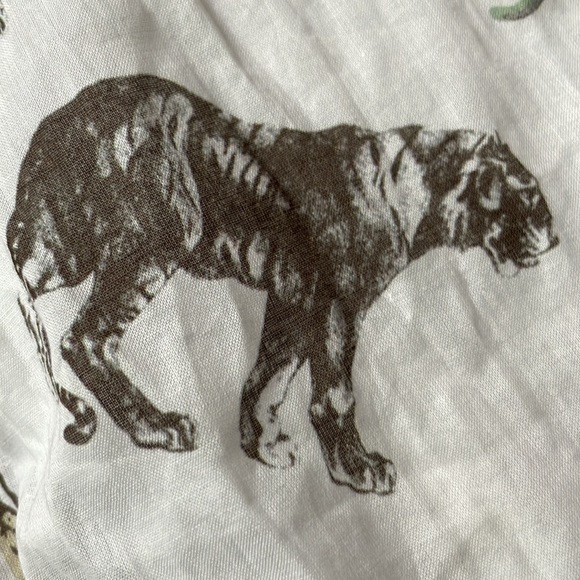 NWOT animal all over print snake Fauna maxi 100% cotton dress prairie boho L - Picture 15 of 16